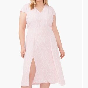 Elegant Pink Patterned Dress